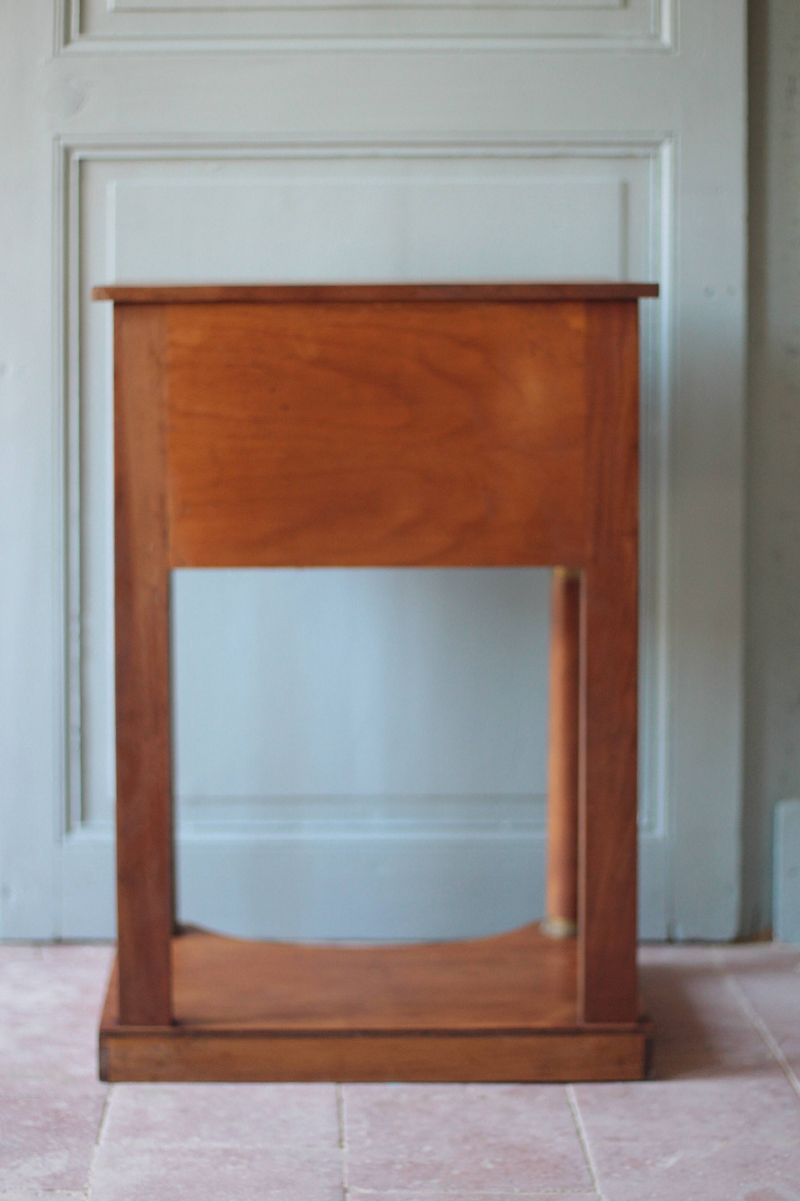 Bedside table or console in Empire style, drawer unit, end table.