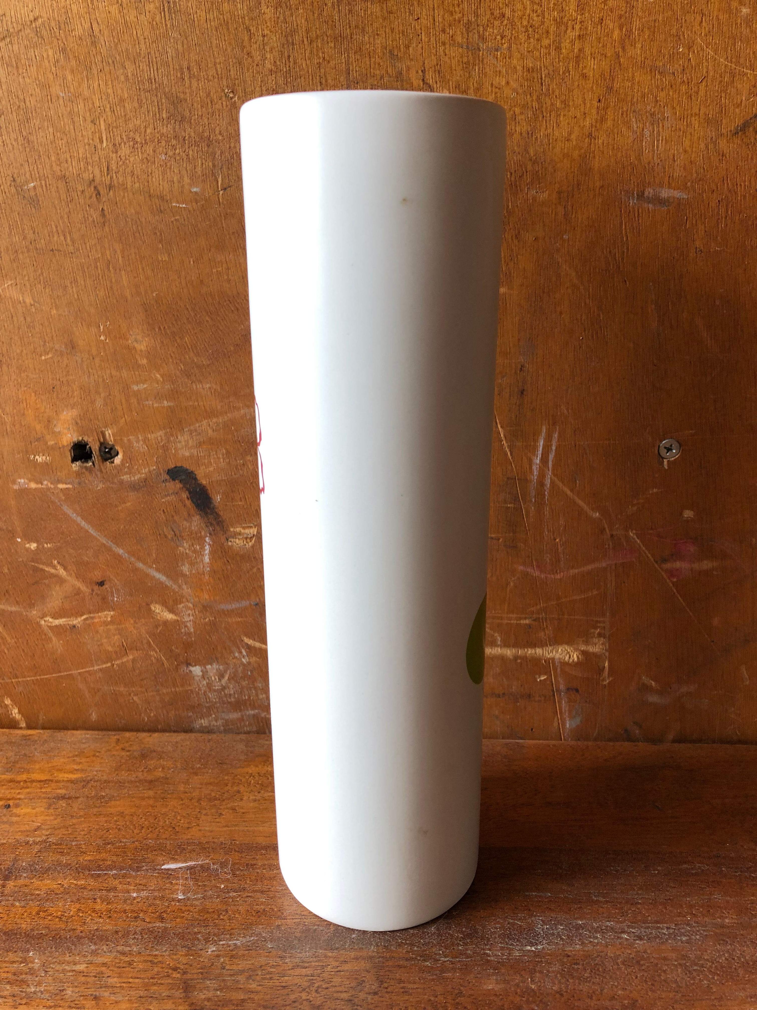 Vase roll leonor mataillet ceramic painting flowers vintage