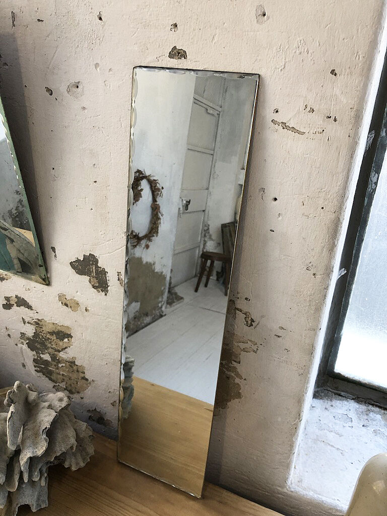 Miroir biseauté années 50 18x70cm