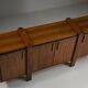 Dark stained brustalist oak sideboard, Belgium.
