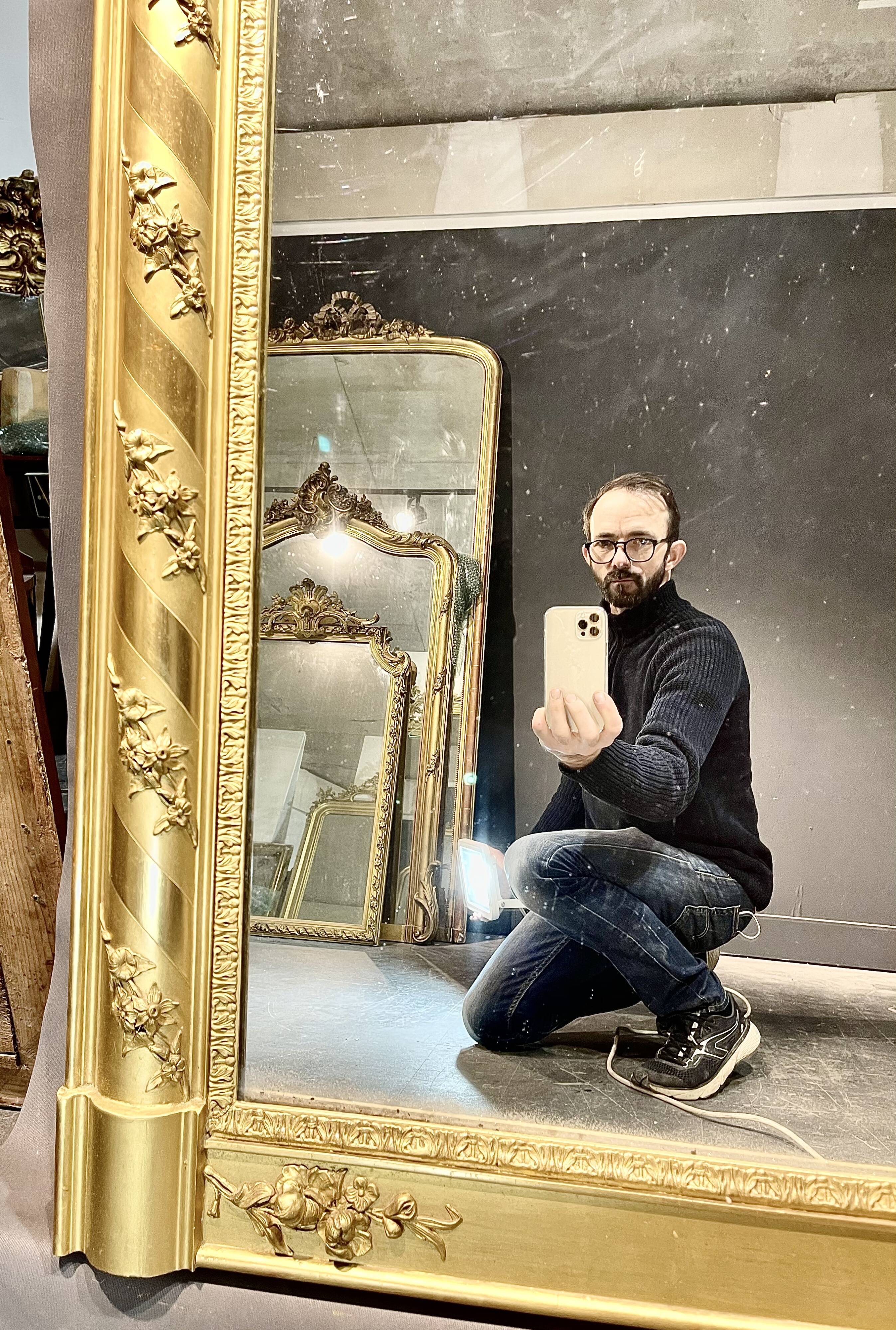 Ancient mirror 177x117 cm from Napoleon III era very good condition
