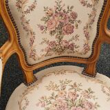 Pair of Louis xv convertible armchairs