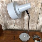 Ancienne Lampe Articulée 70’s Métal Gris & Chromé Vintage