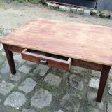 Wooden farmhouse table
