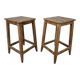 Pair of oak stools (handcrafted)
