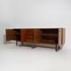 Wooden sideboard with brass knobs, 1960s
