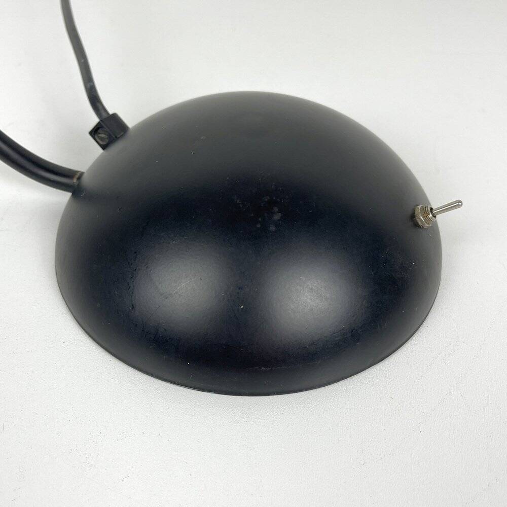 Black Italian desk lamp by C. Zaffaroni Turate, 1980s.