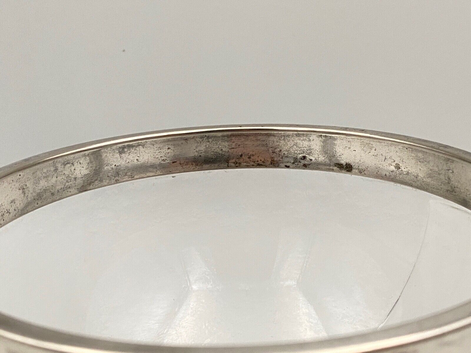 Ice bucket silver metal crystal block 1970