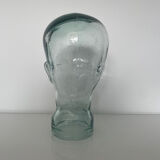 Mannequin head with glass hat