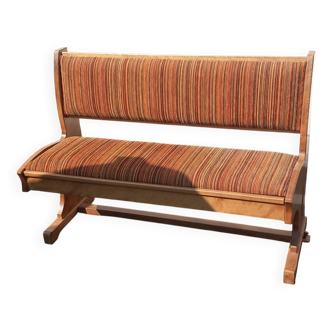 vintage beech storage bench