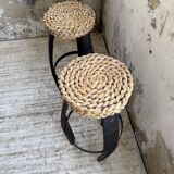Paire de tabourets corde