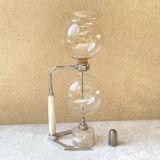 Hellem France vacuum coffee maker 8 cups vintage Pyrex glass 70s