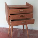 1950s wood bedside