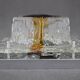 1970s Flush-Mount Light with Murano Glass , Italy