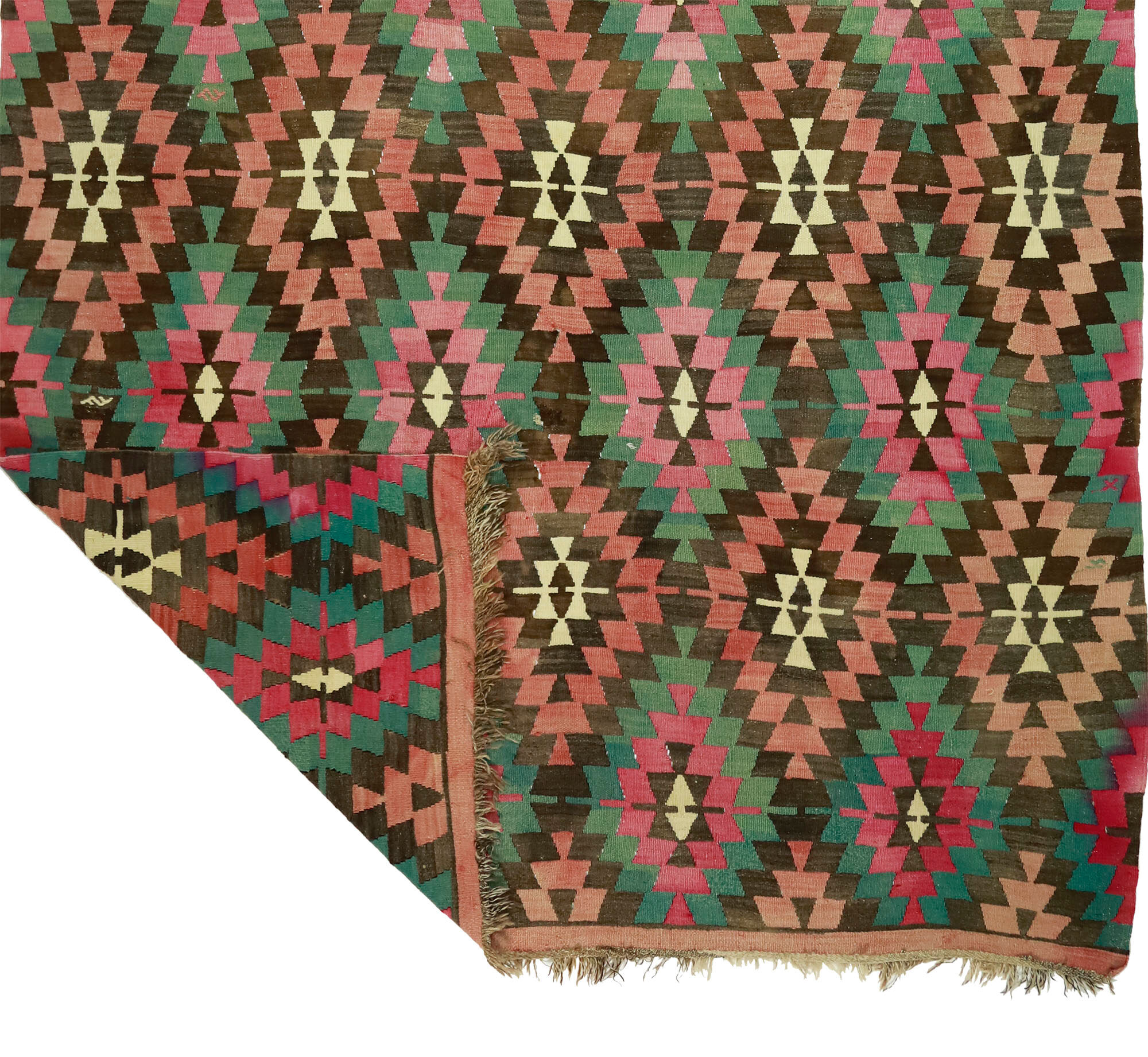 Anatolian handmade kilim rug 322 cm x 200 cm