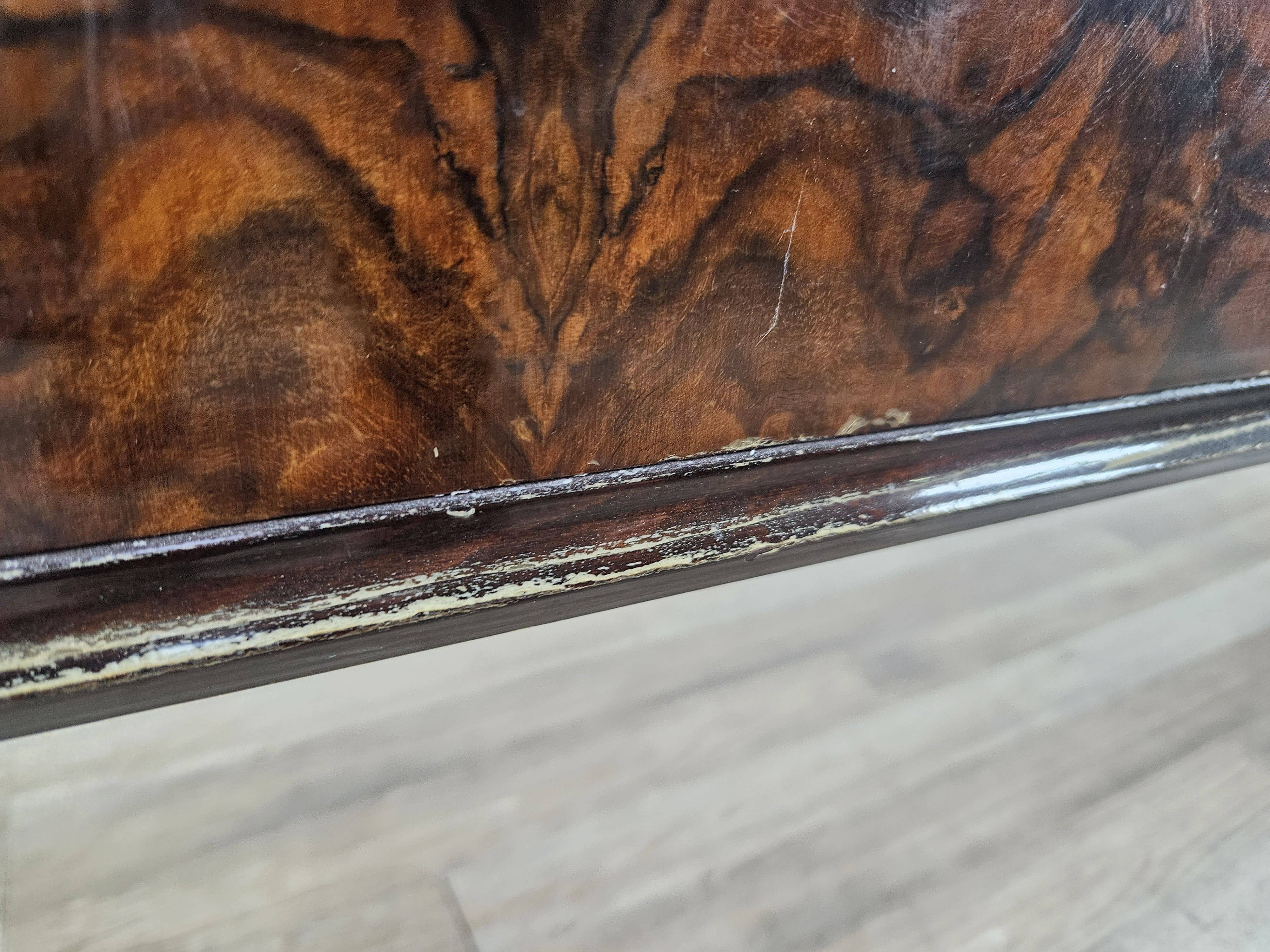 Mid Century 70's Chest of Drawers with Glass Top