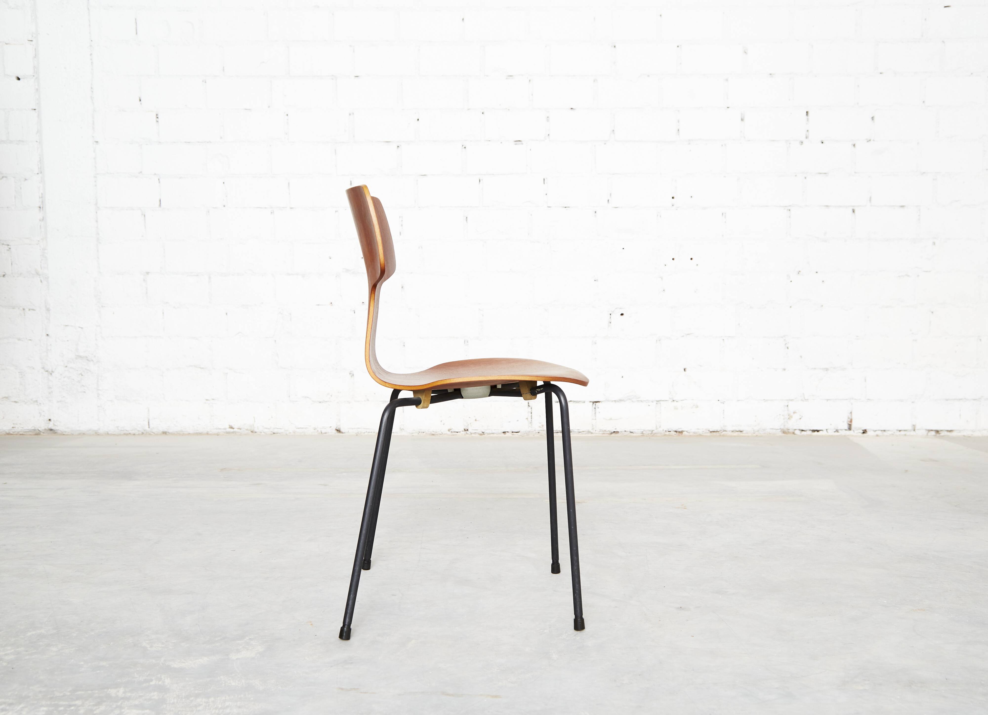 Chaise Hammer 3103 d'Arne Jacobsen pour Fritz Hansen I Ensemble de quatre