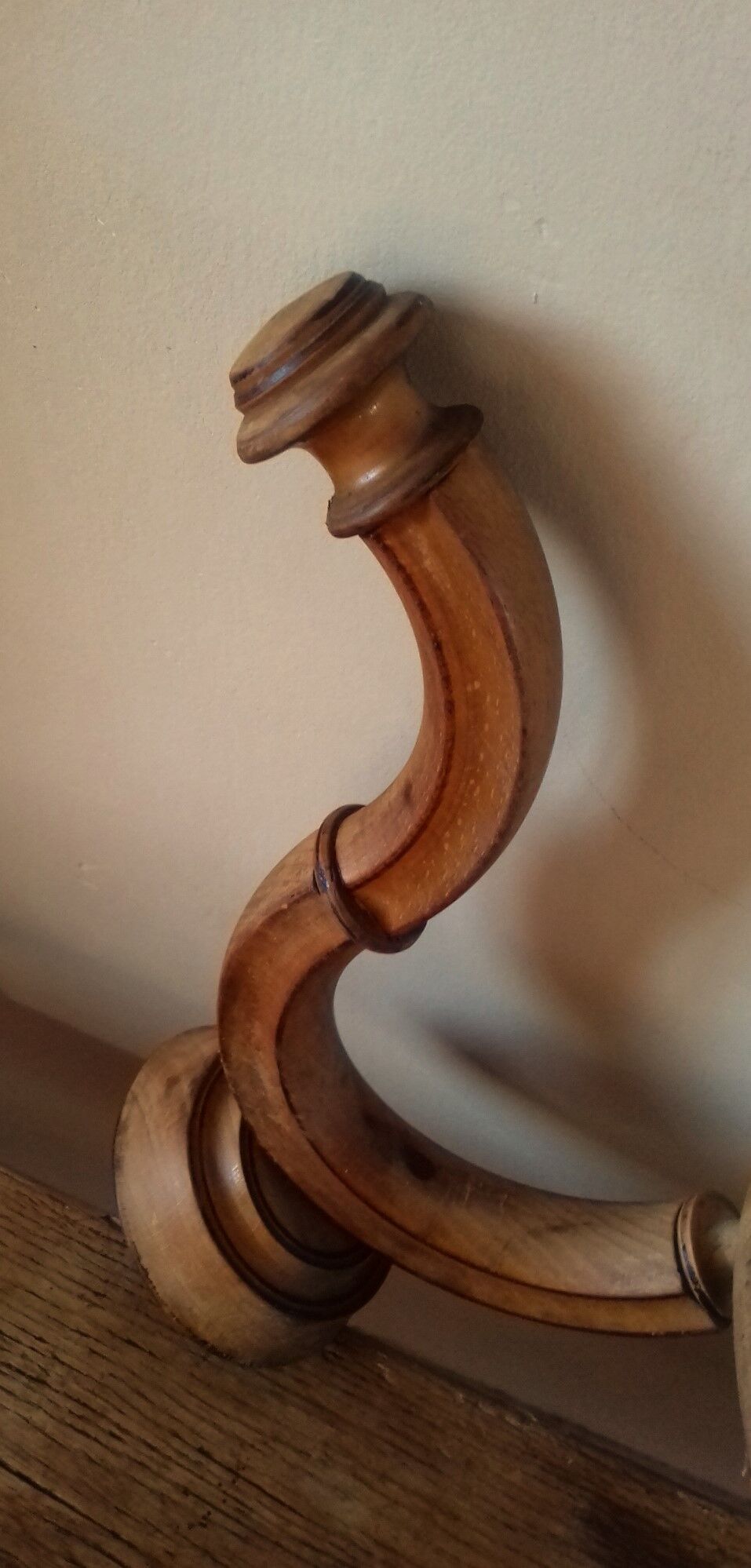 Coat holder vintage light wood