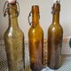 Antique amber bottles