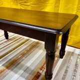 Table basse en bois massif finition noyer bicolore