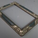 Old Art Deco frame carved wood silver 16.6x11.6 cm, hardwood 14.3x9.4 cm SB