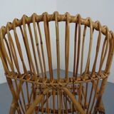Mid-Century Italian Bamboo Rocking Chair, 1950s