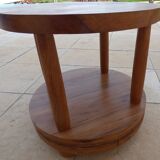 Chic style coffee table with double solid wood tops