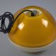 Vintage 1970s Philips Amber Acrylic & White Dome Mushroom UFO Pendant Lamp