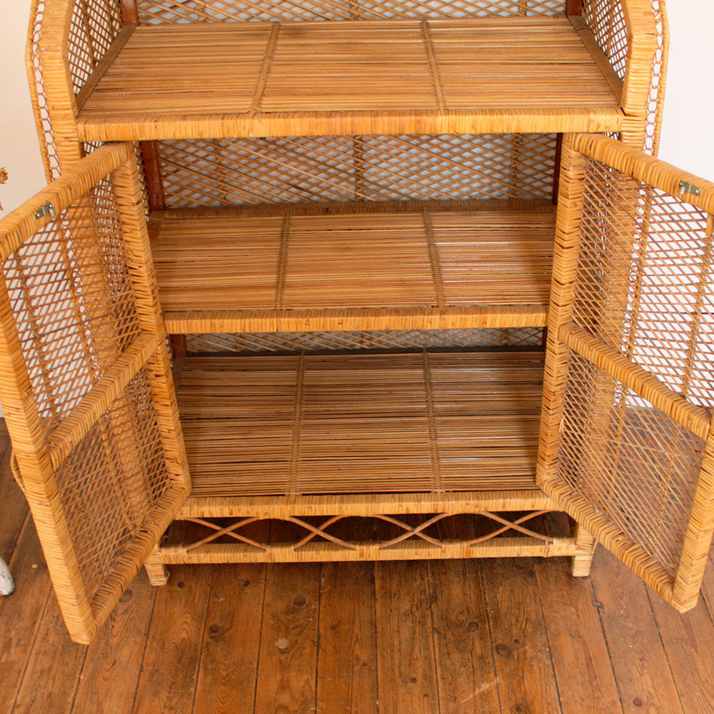 Rattan & wicker bookcase