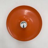 Honsel orange space age disc lamp , 1970s selected by Charlotte perriand