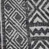Cotton rug black and white patterns geometric 112x175cm
