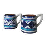 Pair of blue ceramics - Scandinavian cups