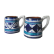 Paire de tasses en céramiques bleue - scandinaves
