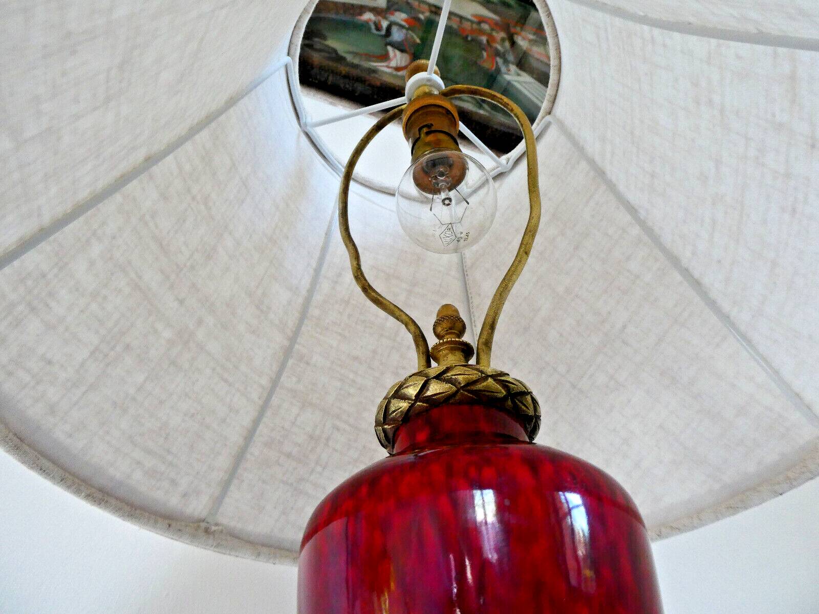 Chinese oxblood porcelain lamp, empire style