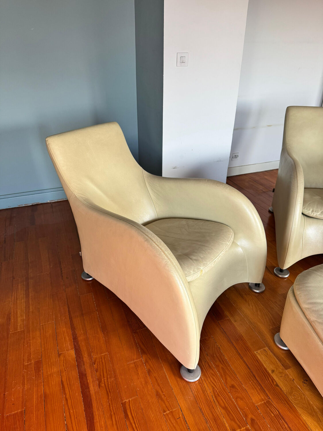 "Loge" armchairs & ottoman by Gérard Van den Berg for Montis, 1980s