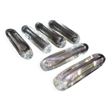 Set of six crystal knife rests, signed DAUM