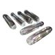 Set of six crystal knife rests, signed DAUM
