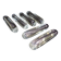 Set of six crystal knife rests, signed DAUM