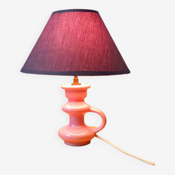 Lampe bougeoir en céramique années 60