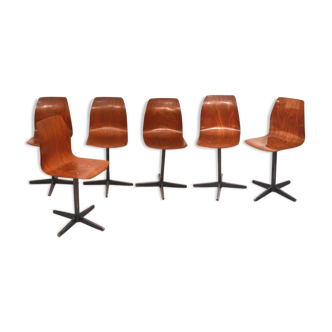 Set of 6 chairs Pagholz foot star