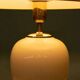1970s bohemian bedside lamp, vintage in ceramic & brass