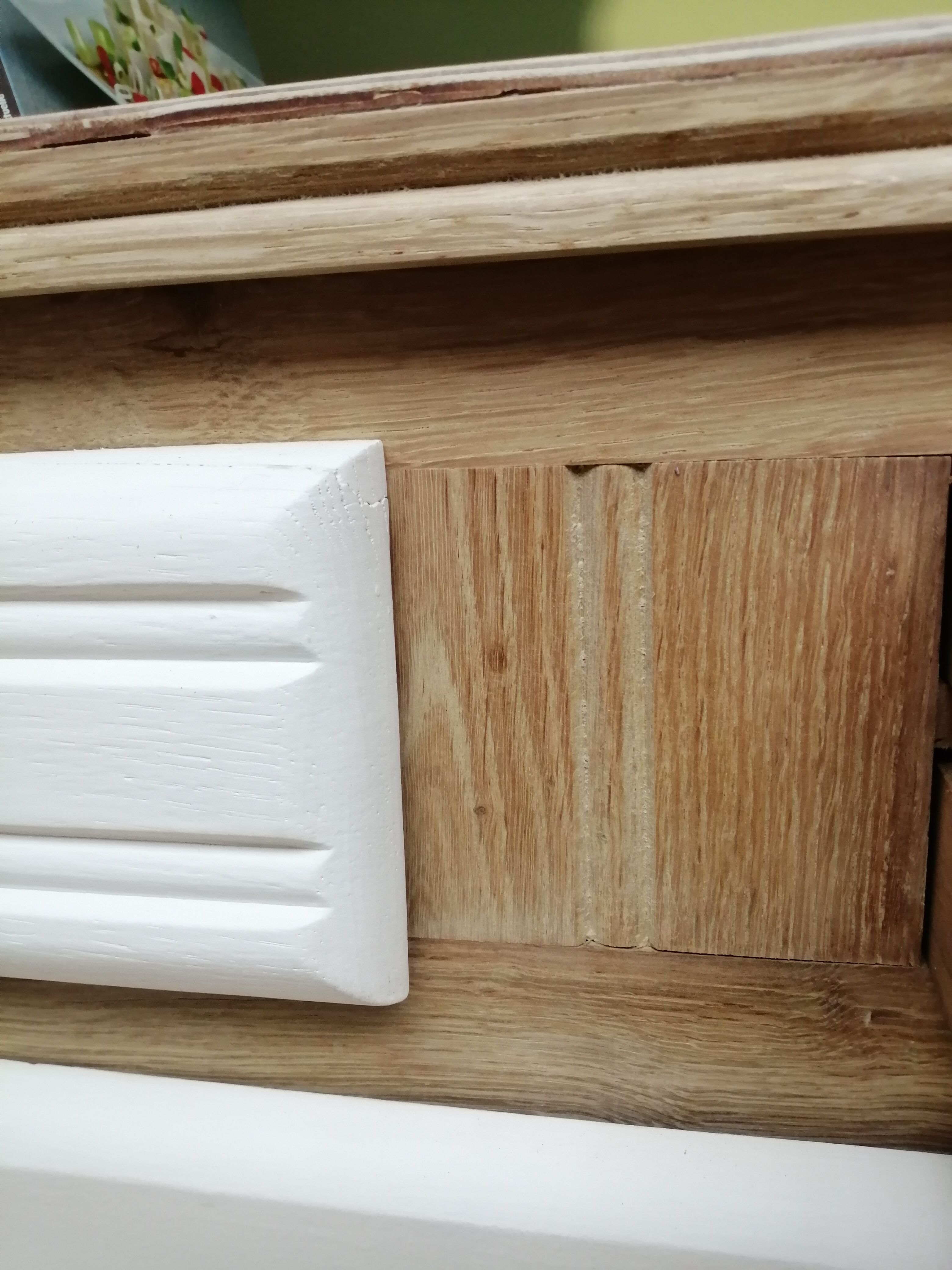 Buffet mado 50s white and brushed oak