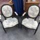 Toile de Jouy convertible armchair
