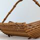 Vintage wooden and bamboo fruit basket