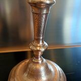 Chiseled candlestick in gilded bronze