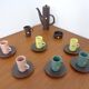 Swedish Syco Mocha Service, 1950s, Set of 15