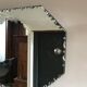 Octagonal mirror beveled oval with rope 50-60 years  - 35x50cm