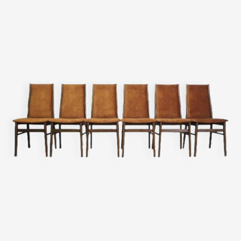 Ensemble de six chaises en hêtre, design danois, années 1960