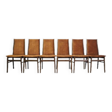 Ensemble de six chaises en hêtre, design danois, années 1960
