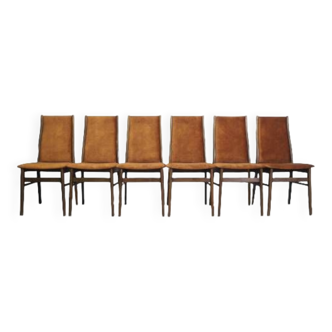 Set of six beech chairs, Danish design, 1960s, production: Denmark